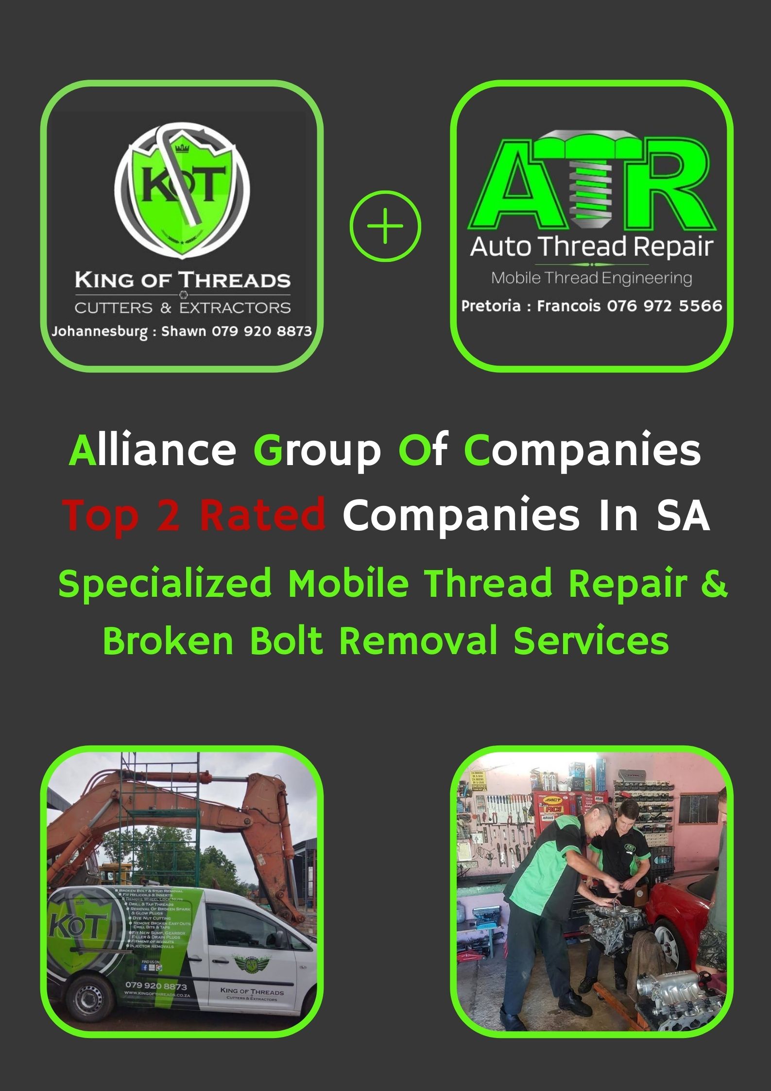 Mobile Thread Repair & Broken Bolt Removal